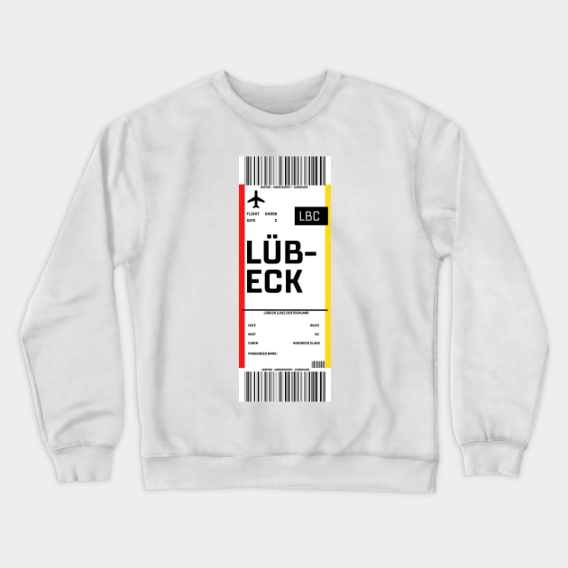 Boarding pass for Lübeck Crewneck Sweatshirt by ghjura